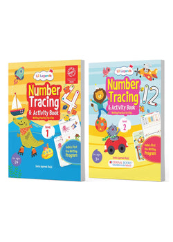 Lil Legends Number Learning Pack | Set of 2 Books | Number Tracing and Activity Levels 1 and 2 | Counting and Early Maths | India's First Pre-Writing Programme | Age 2-5