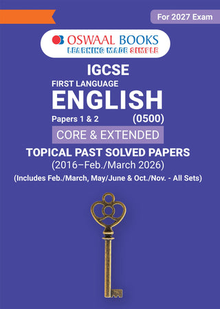 Oswaal IGCSE Topical Past Solved Papers | First Language English (0500) | For 2027 Exam | With Oswaal AI