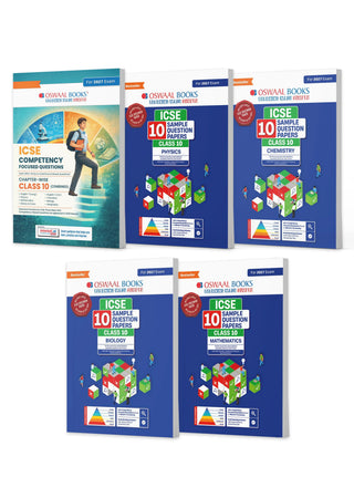 ICSE Class 10, Competency Focused Questions + 10 Sample Question Papers Physics, Chemistry, Maths, Biology (Set of 5 Books) for 2027 Board Exams