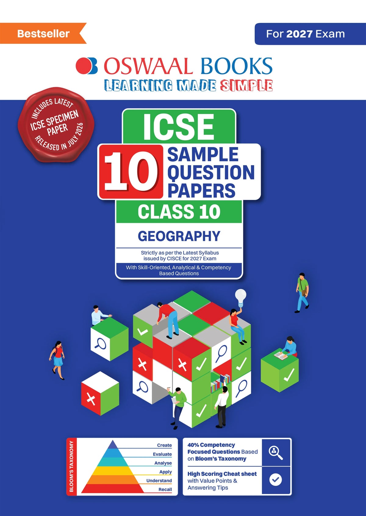 ICSE | 10 Sample Question Papers | Class 10 | Geography (For 2027 Exam) | Includes–Board Paper 2026 & Specimen 2027 | With On Tips Notes, Mind Maps & Oswaal AI