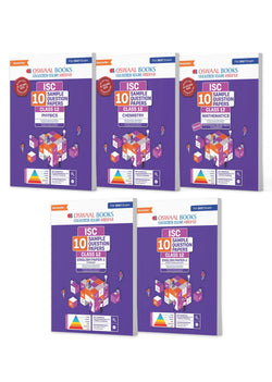 ISC | 10 Sample Question Papers | Class 12 | (Set of 5 Books) Physics, Chemistry, Mathematics, English Paper 1 & 2 (For 2027 Exam) Updated Version | With Oswaal AI