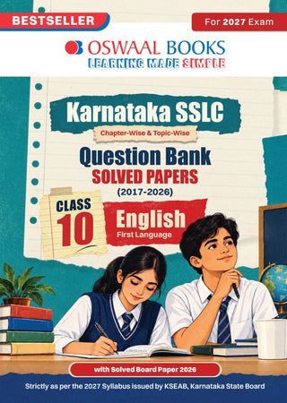 Karnataka Class 10 English First Language Chapterwise and Topicwise Question Bank Solved Papers 2017-2026 | For 2027 Exam | With Oswaal AI
