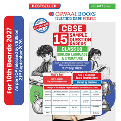 CBSE 15 Sample Question Papers Class 10 Board Exam English Language & Literature 2026-27 based on latest CBSE SQP dated (21 Sep 2026) | New Questions Typologies With Oswaal AI