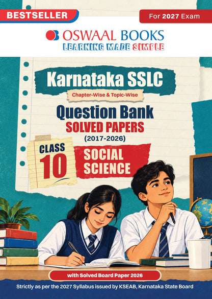 Oswaal Karnataka Class 10 Social Science Chapterwise and Topicwise Question Bank Solved Papers 2017-2026 | For 2027 Exam | With Oswaal AI