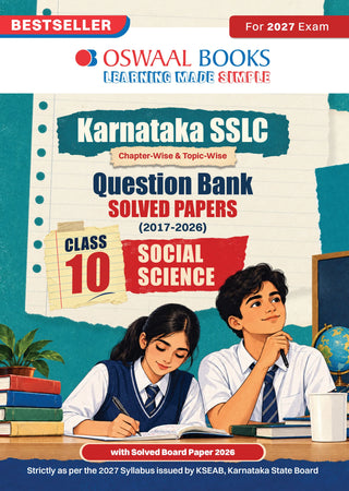 Karnataka Class 10 Social Science Chapterwise and Topicwise Question Bank Solved Papers 2017-2026 | For 2027 Exam | With Oswaal AI