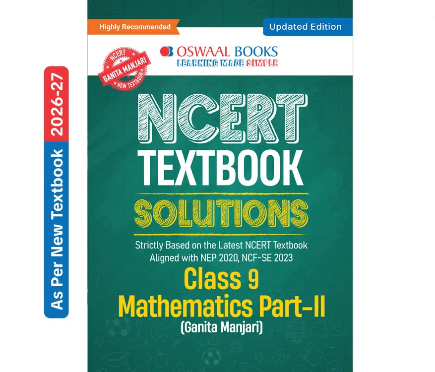 Oswaal CBSE NCERT Class 9 Textbook Solutions Mathematics Part-2 (Ganita Manjari) (Latest NCERT) | Revision Notes, Mind Maps, Solved Intext & Exercise Questions | Oswaal AI