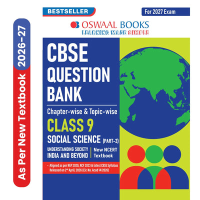 Oswaal CBSE Class 9 Social Science Part-2 Question Bank Chapter-wise & Topic-wise | Based on NCERT Textbook Understanding Society India and Beyond | Includes Summary, Self-Assessment & Practice Papers