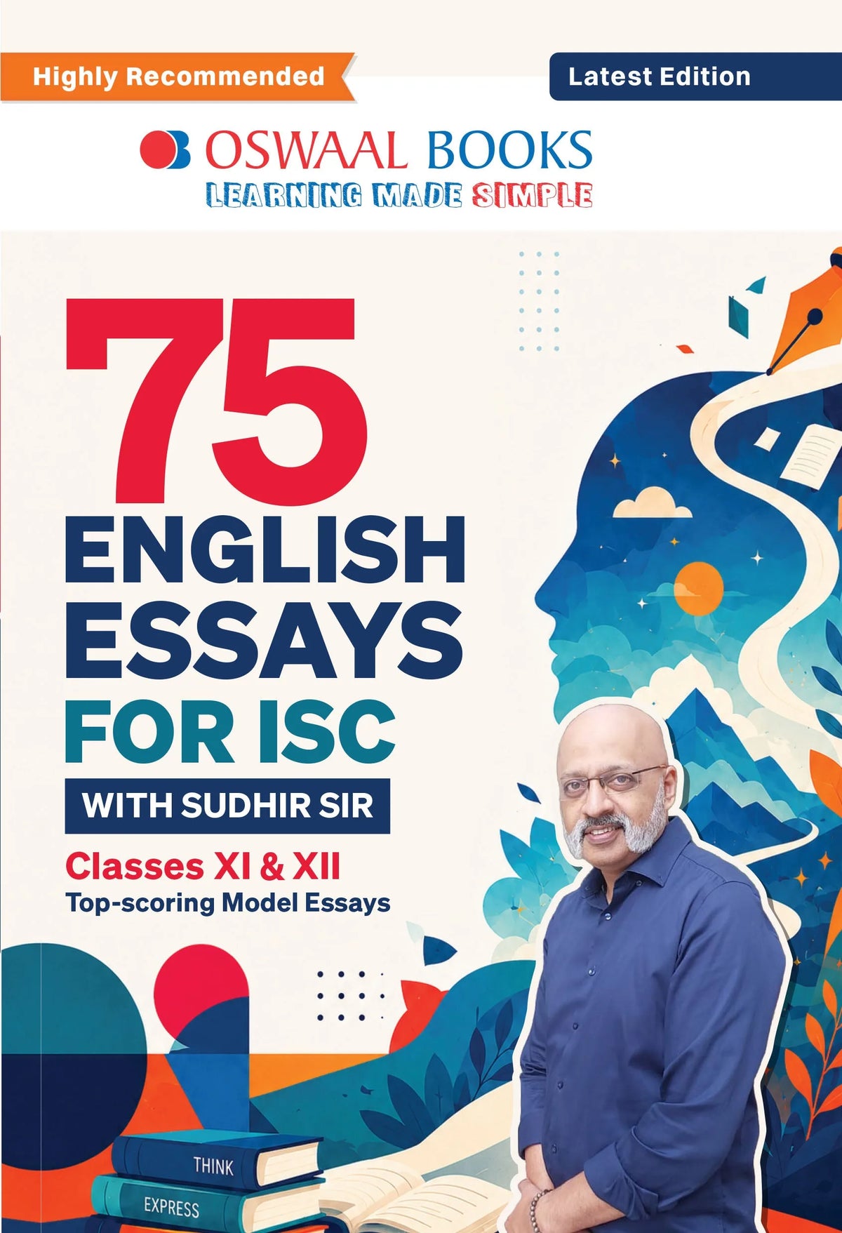 Oswaal ISC 75 English Essays for Class 11 & 12 With Sudhir Sir (Latest Edition)