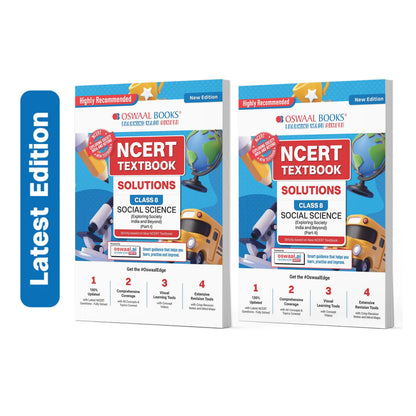 Oswaal NCERT Textbook Solutions Class 8 Social Science (Exploring Society India And Beyond) Part-1 & Part-2 | Set of 2 Books | For 2026-27 Exam (CBSE)