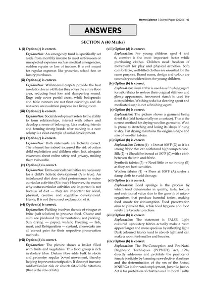 ICSE 10 Previous Years' Solved papers | Year-wise (2019-2026) | Class-10 | Home Science | For 2027 Exam | Oswaal AI