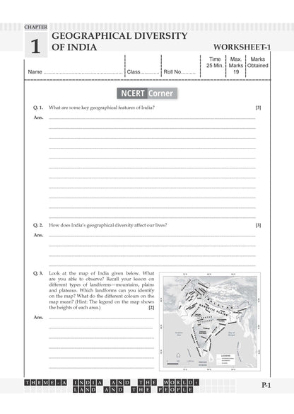 Oswaal One For All Workbook Class 7 Social Science Part-1 | NCERT & CBSE | Latest Exploring Society: India and Beyond | NCF Compliant | Competency-Based Assessment, Concept Building & Map Practice