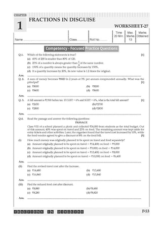 One For All Workbook Class 8 Mathematics Part-2 | NCERT & CBSE | Latest Ganita Prakash | NCF Compliant | Competency-Based Assessment & Practice