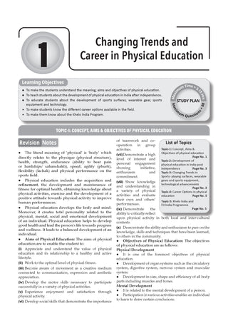 CBSE Question Bank Physical Education Chapter-wise & Topic-wise Class 11 For 2027 Exam with Competency Based Questions & Comprehensive NCERT coverage