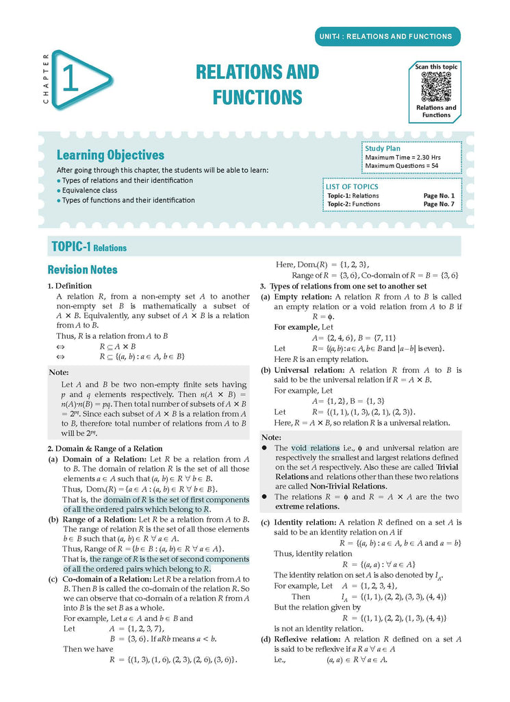 CBSE Question Bank Chapterwise and Topicwise SOLVED PAPERS Class 12 Mathematics For Exam 2026