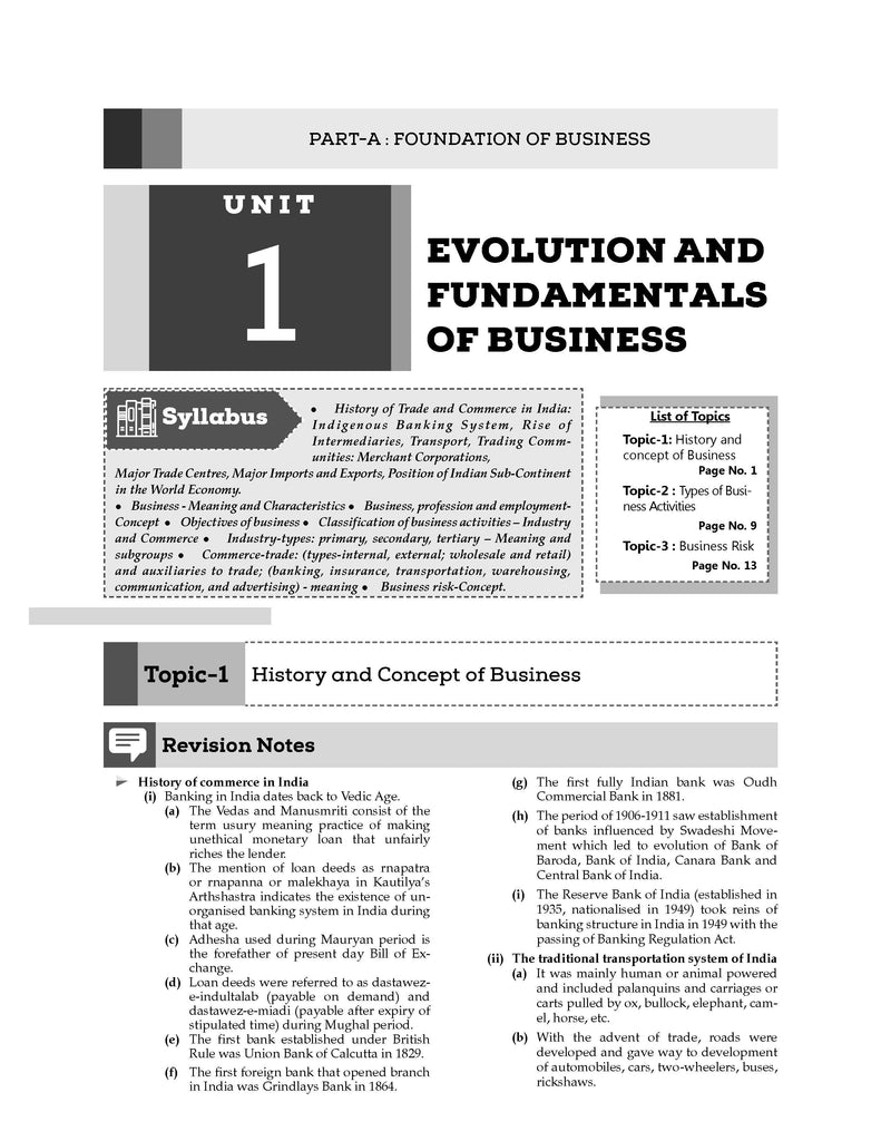 CBSE Question Bank Class 11 Business Studies For 2026 Exam