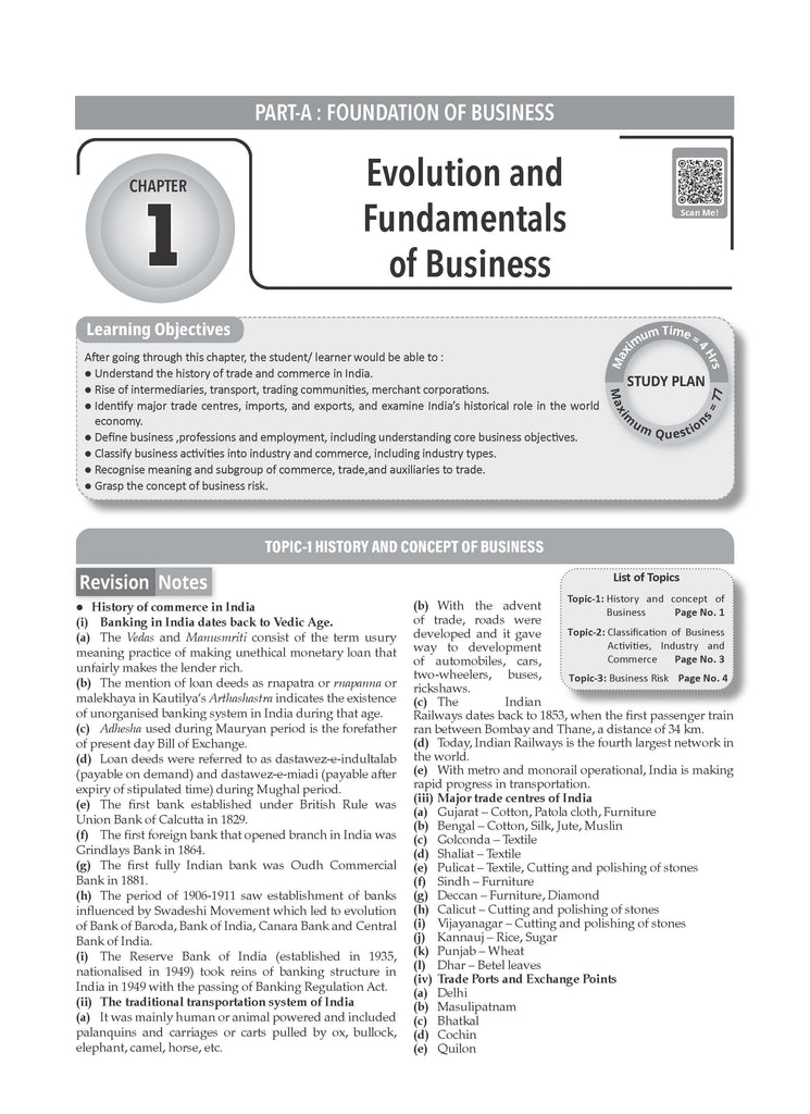 CBSE Question Bank Class 11 Business Studies For 2026 Exam