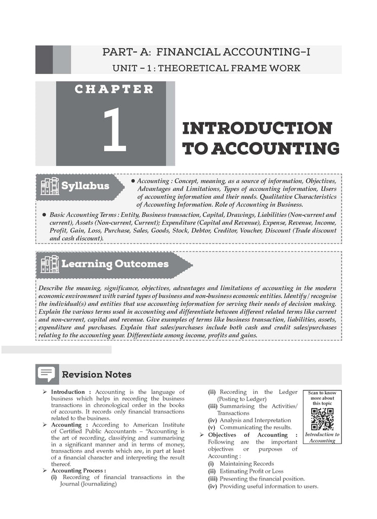 CBSE Question Bank Class 11 Accountancy For 2026 Exam