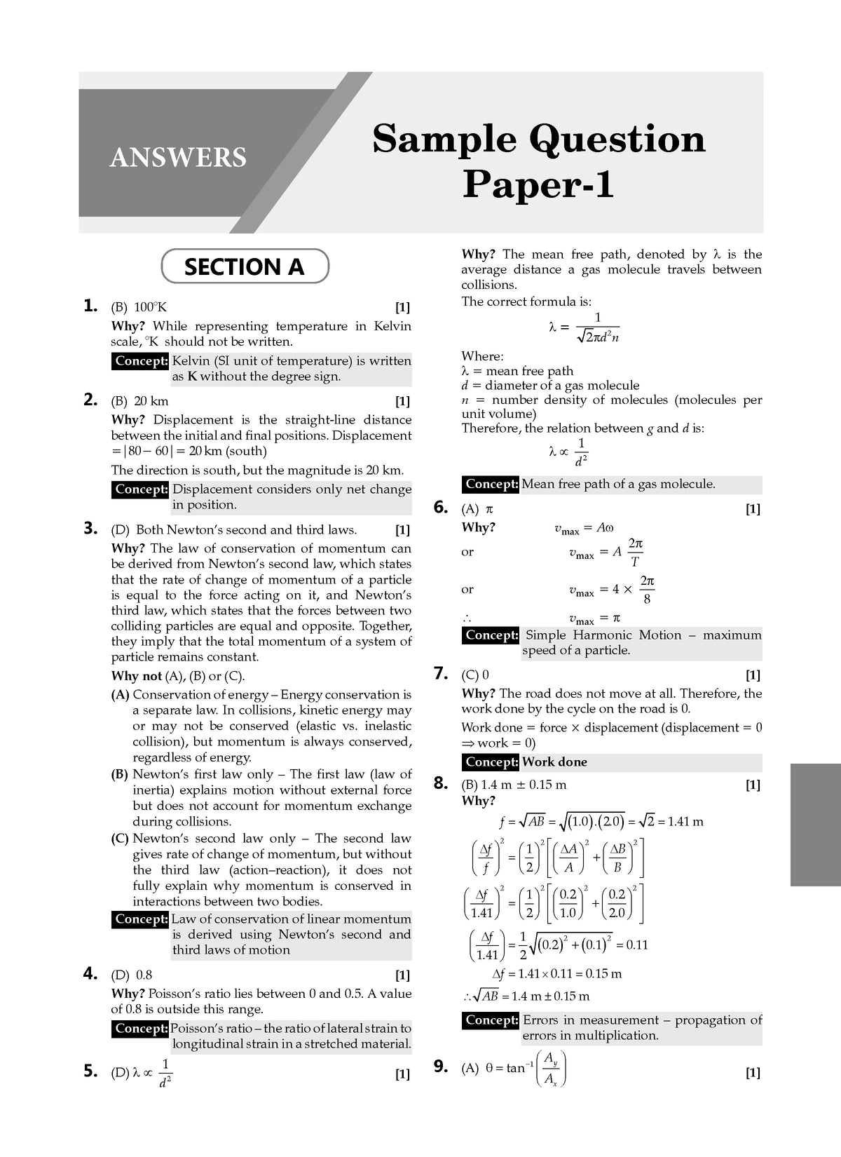 CBSE 20 Combined Sample Question Papers class 11 Science stream (English Core, Mathematics, Physics, Chemistry & Biology)