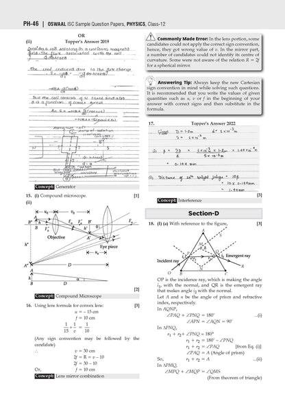 ISC Class 12, 30 Combined Sample Question Papers + 10 Previous Years' Solved Papers PCB- Physics, Chemistry, Biology, English-1, English-2 (Set of 2 Books) for 2026 Board Exams