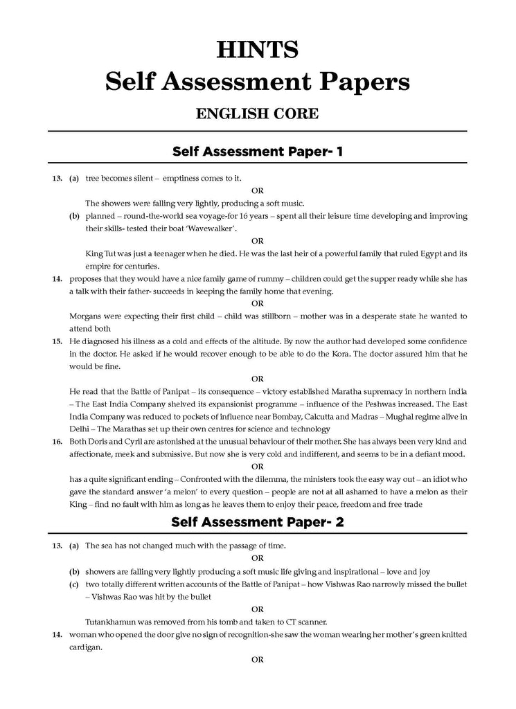 CBSE Sample Question Papers Physics, Chemistry, Biology, English Core Class 11 (Set of 4 Books) For 2025 Exam