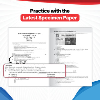ICSE | 10 Sample Question Papers | Class 10 | History & Civics (For 2027 Exam) | Includes–Board Paper 2026 & Specimen 2027 |With On Tips Notes, Mind Maps & Oswaal AI