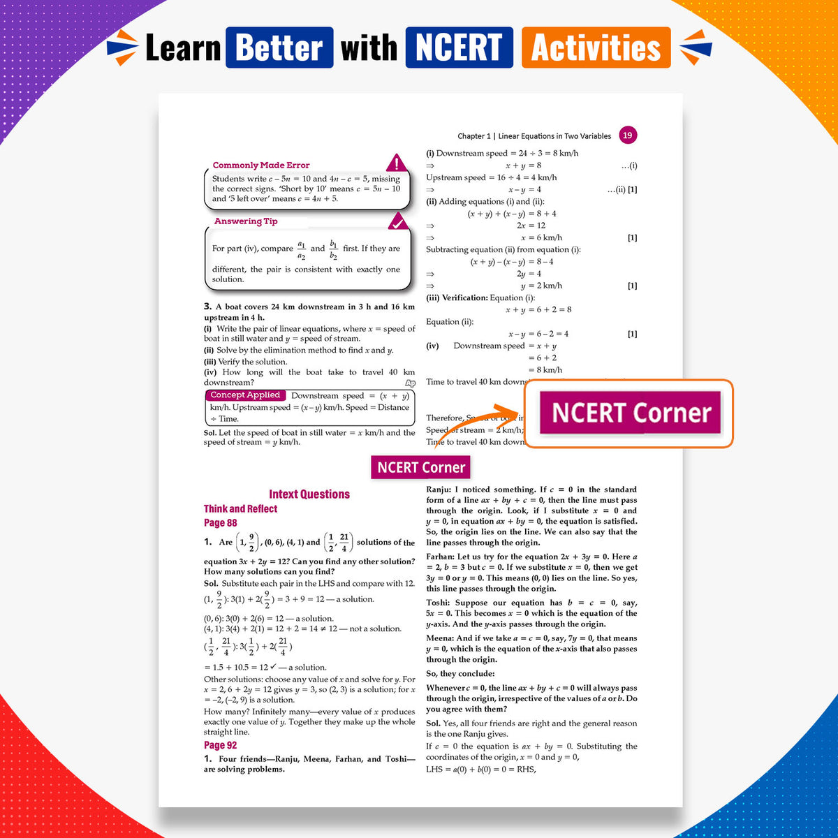 Oswaal CBSE Class 9 Mathematics Part-2 Question Bank Chapter-wise & Topic-wise | Based on NCERT Textbook Ganita Manjari | Includes Summary, Competency-Based Question, Self-Assessment & Practice Papers