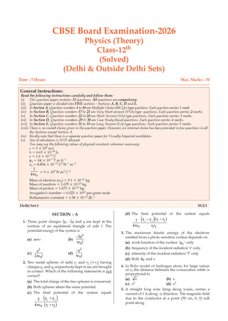CBSE Question Bank for Class 12 Physics | Chapter-wise and Topic-wise: Solved Papers (2017-2026) | Includes 2026 Papers- fully solved | With oswaal.ai | For 2027 Exam