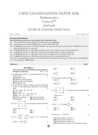 CBSE 10 Previous Years Papers Mathematics Class 12 | Year-wise (2017–2026) | Latest Syllabus April 2026 | NCERT & Competency-Based Questions | For 2027 Exam | Oswaal AI