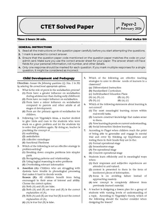 CTET |  Central Teacher Eligibility Test| 19 Previous Years' Solved Papers | Year-Wise (2013-2025) | Paper- II (Classes 6 to 8) Social Science & Social Studies