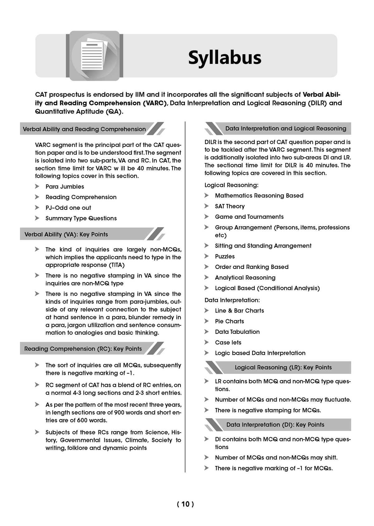 CAT (COMMON ADMISSION TEST) | 10 YEARS' | Chapter-wise & Topic-wise | Solved Papers | Question Bank | 2008 & 2017 - 2025 | (For 2026 Exam)