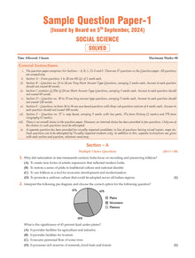 CBSE Sample Question Papers Class 10 Social Science Book (For 2025 Exam)