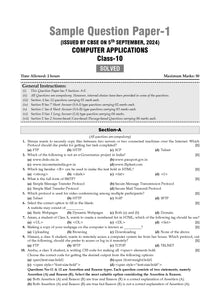 CBSE Sample Question Papers Class 10 Computer Applications Book (For 2025 Exam)