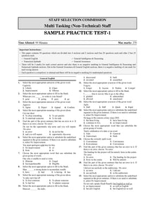 SSC (Staff Selection Commission) | Multi-Tasking (Non-Technical) Staff & Havaldar (CBIC & CBN) | Year-wise | 27 Previous Solved Papers | 2016 to 2024 | For 2025 Exam