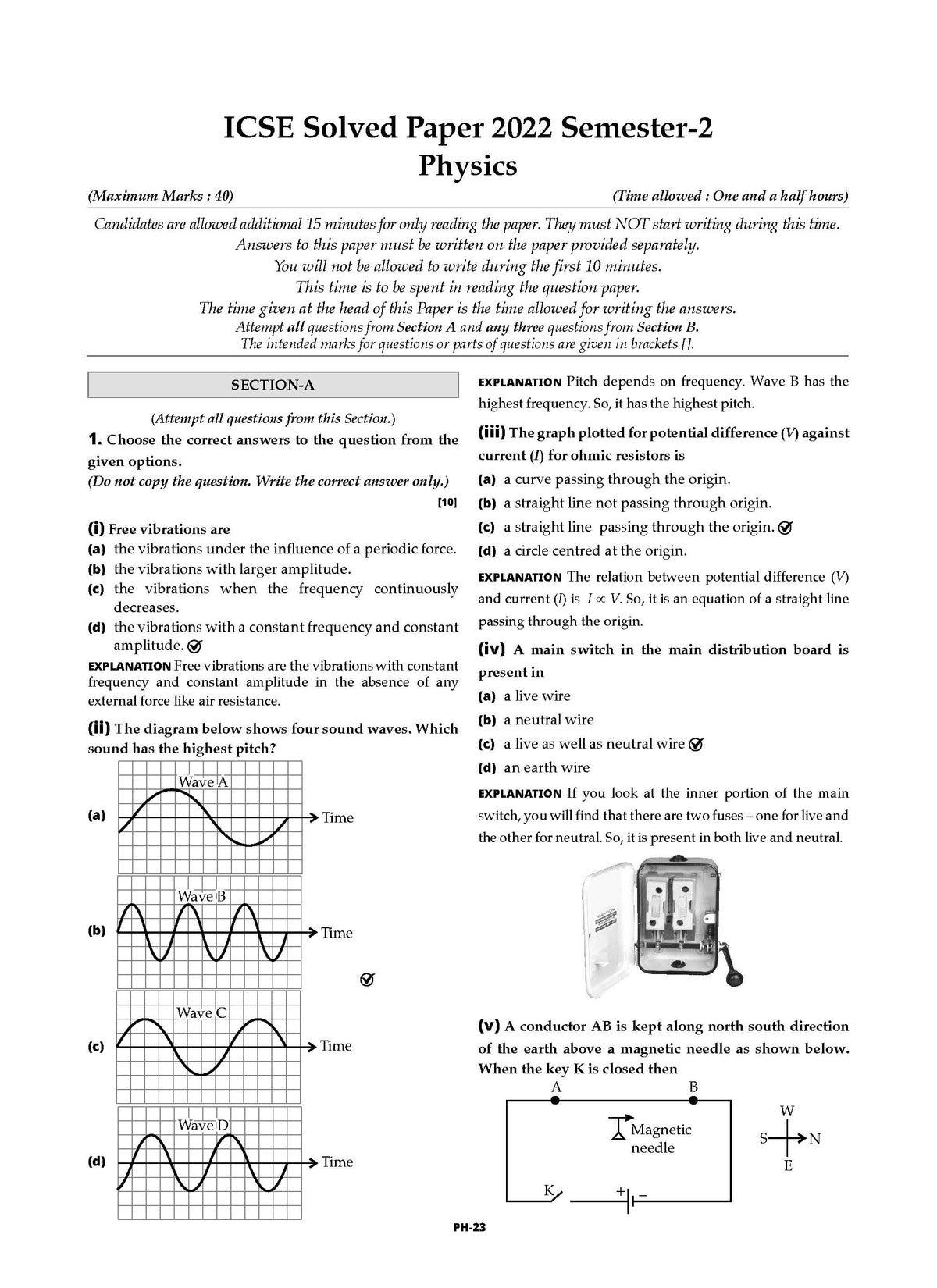 ICSE 10 Previous Years' Solved papers yearwise Class-10, Physics, Chemistry, Mathematics, Biology, History and Civics, Geography, Hindi, English 1, English 2 & Bengali (Set of 2 Books) (2026 Exam) - Oswaal Books