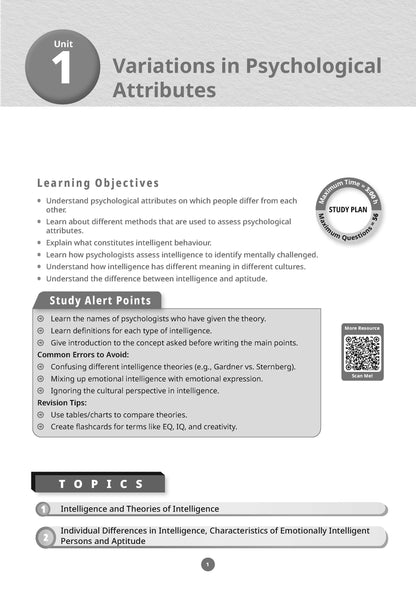 CBSE Class 12 Psychology Question Bank | Chapter & Topic-wise Solved Papers (2017-2026) | Based on Latest Syllabus (April 2026) | Includes 2026 Papers | For 2027 Exam