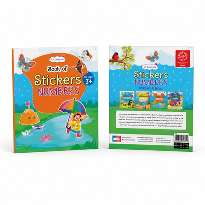 Oswaal Lil Legends Books of Stickers Animals and Numbers | Set of 2 for Age 3+ | Learn Animal Names and Numbers With Fun Activities | Educational Workbook | For Toddlers/Nursery/LKG