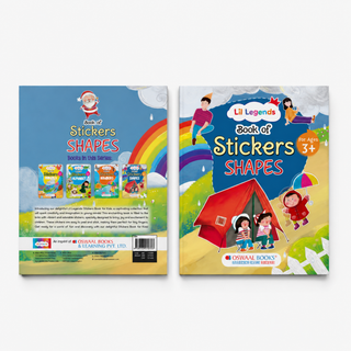Lil Legends Books of Stickers Animals and Shapes | Set of 2 For Age 3+ | Learn Animal Names and Shapes With Fun Activities | Educational Workbook For Toddlers | For Nursery/LKG