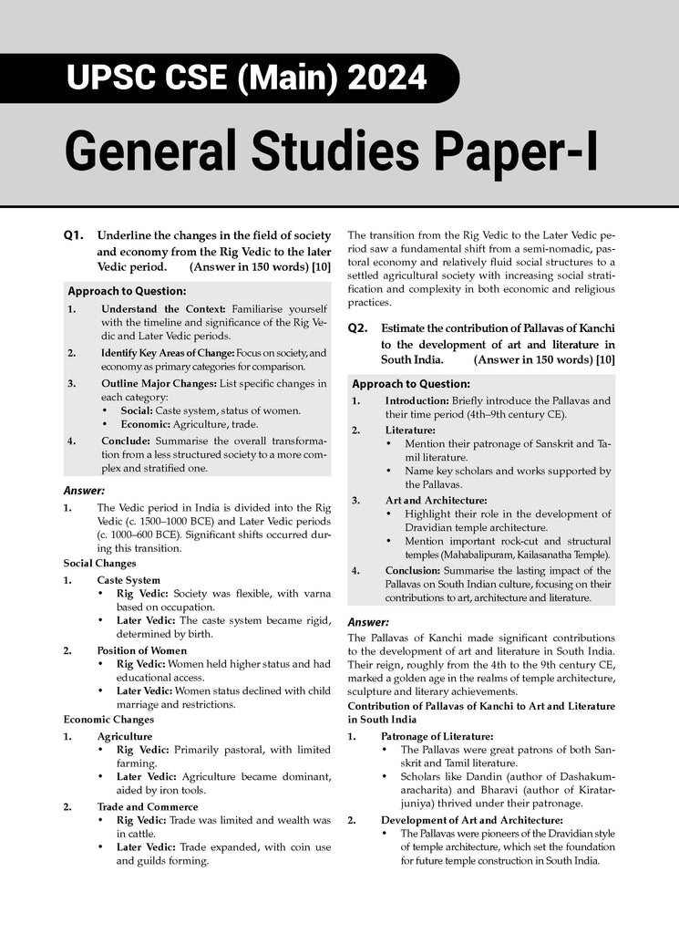 Oswaal UPSC CSE Mains 12 Years Solved Papers (2013-2024) General Studies For Civil Services Exams 2025