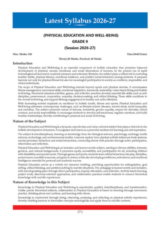 CBSE Class 9 Physical Education and Well-being Question Bank Chapter-wise & Topic-wise | Based on NCERT Textbook | Includes Summary, Competency-Based Question, Self-Assessment & Practice Papers
