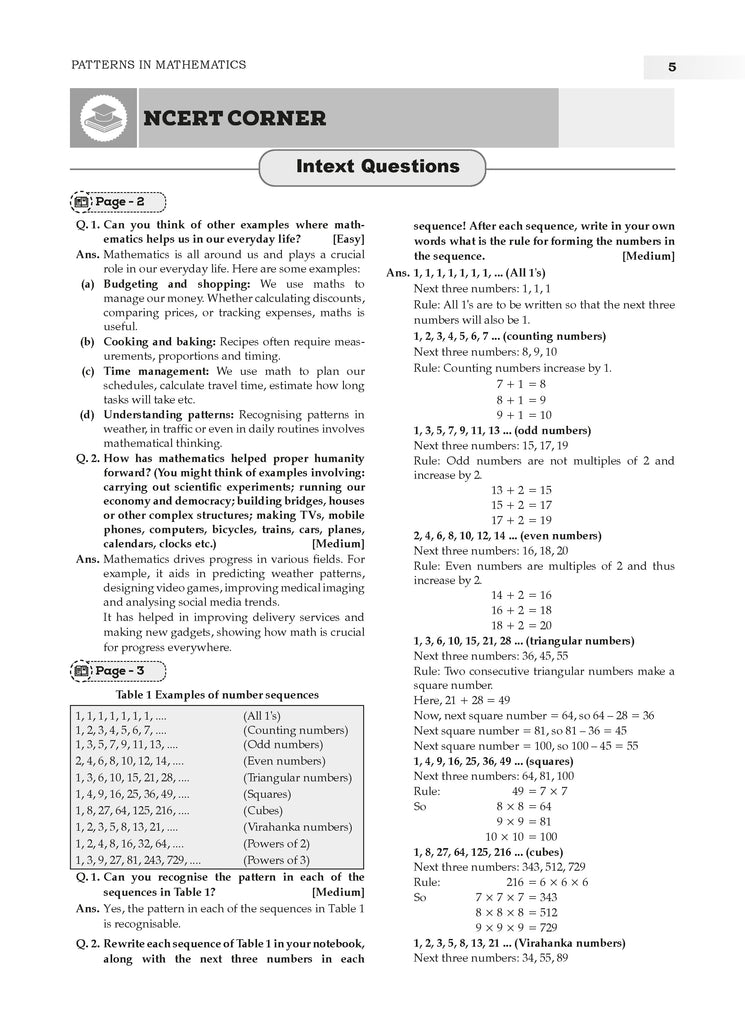 NCERT Textbook Solution Class 6 Mathematics (New Edition)