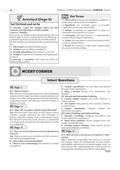 NCERT Textbook Solutions Science (Curiosity) Class 6 | For CBSE 2026-27 Exam | Based on Latest NCERT Curiosity | With Complete Solutions of Objective & Subjective Questions for Practice