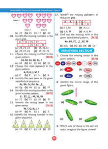 One for All Olympiads Previous Year Solved Papers Class 3 Reasoning For 2025 Exam