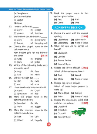 One For All Olympiads Class 2 English Prep-Guide, Chapter-wise Previous Years' Solved Papers + Workbook (Set of 2 Books) | Questions for SOF IEO & Other Olympiad Exams 2026