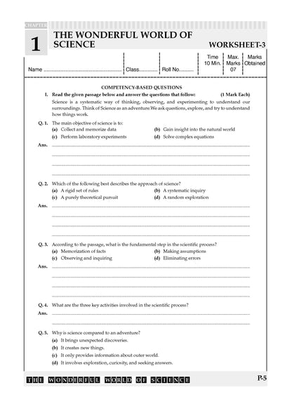 One For All Workbook Class 6 Science | NCERT & CBSE | Latest Curiosity | NCF Compliant | Competency-Based Assessment, Concept Mastery & Exam Practice