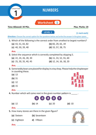 One For All Olympiads Workbook Class 1 Maths | Questions for SOF IMO & Other Olympiad Exams 2026 | With Sample Practice Papers & Oswaal.AI