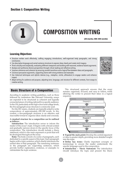 Class 11 & 12 ISC English Paper 1 Language Question Bank (2017-2026) | Chapter-wise & Topic-wise with Competency Based Questions | For 2027 Exam | With Solved 2026 Board Paper | Self-Assessment Papers