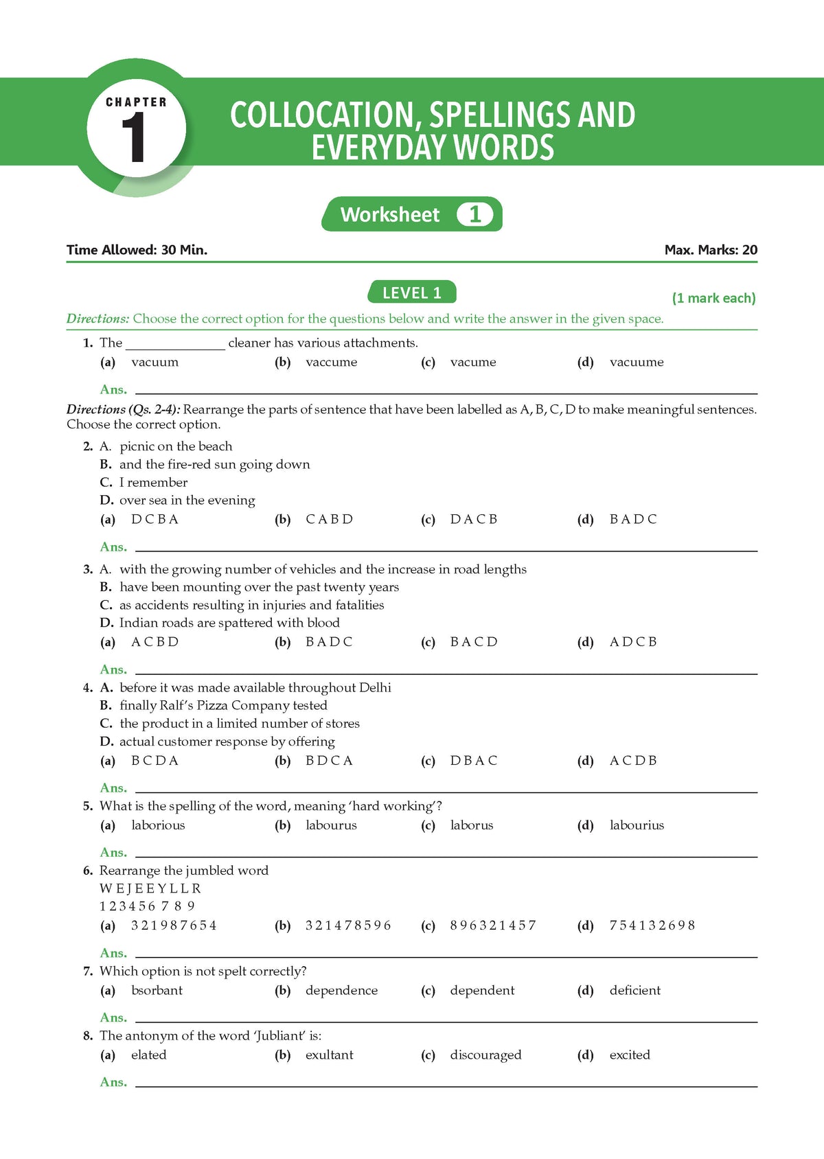 Oswaal One For All Olympiads Workbook Class 6 English | Questions for SOF IEO & Other Olympiad Exams 2026 | With Sample Practice Papers & .Oswaal AI