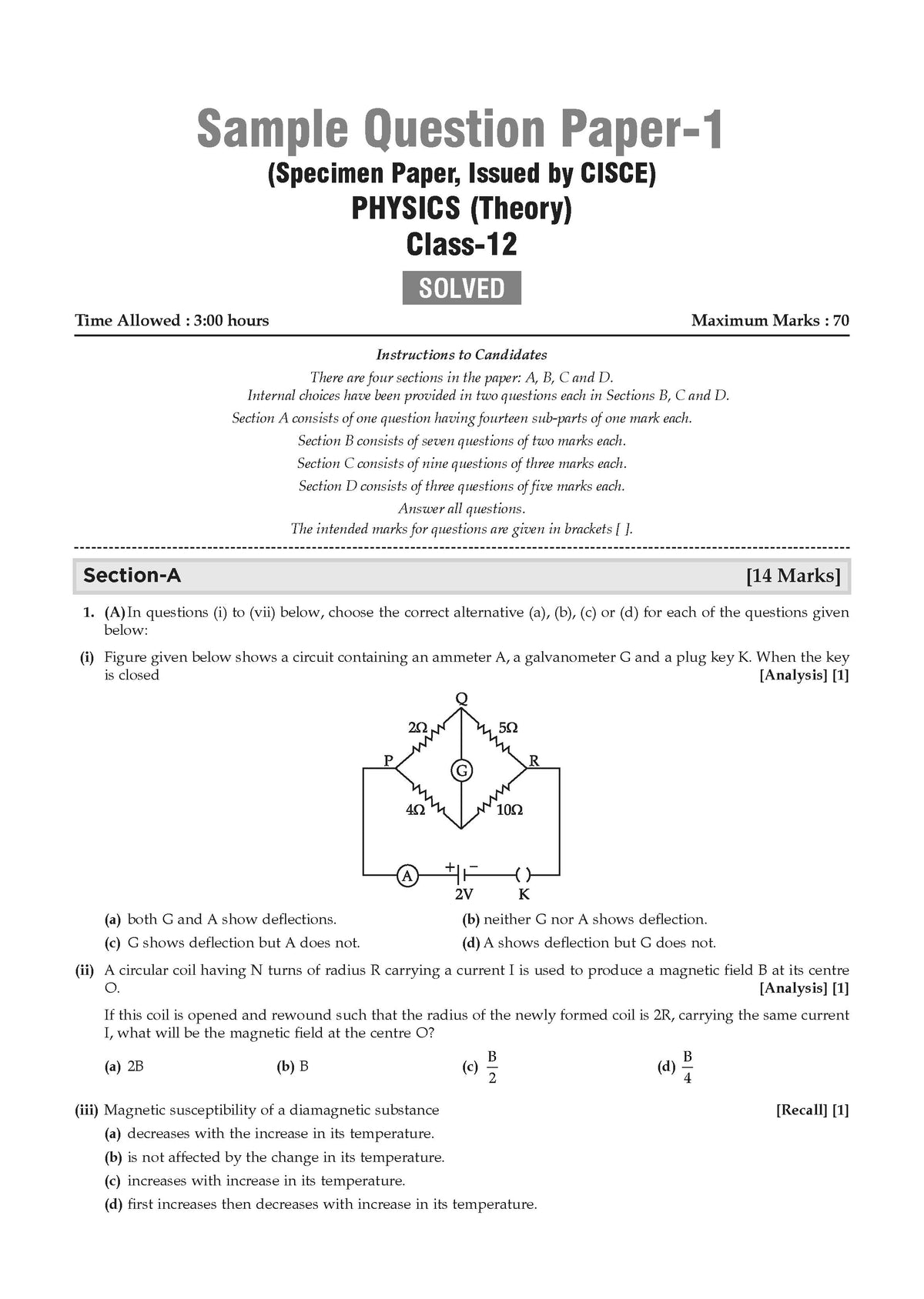 ISC  Class 12, 10 Sample Question Papers + Competency Focussed Questions PCB- Physics, Chemistry, Biology, English-1, English-2 (Set of 6 Books) for 2026 Board Exams