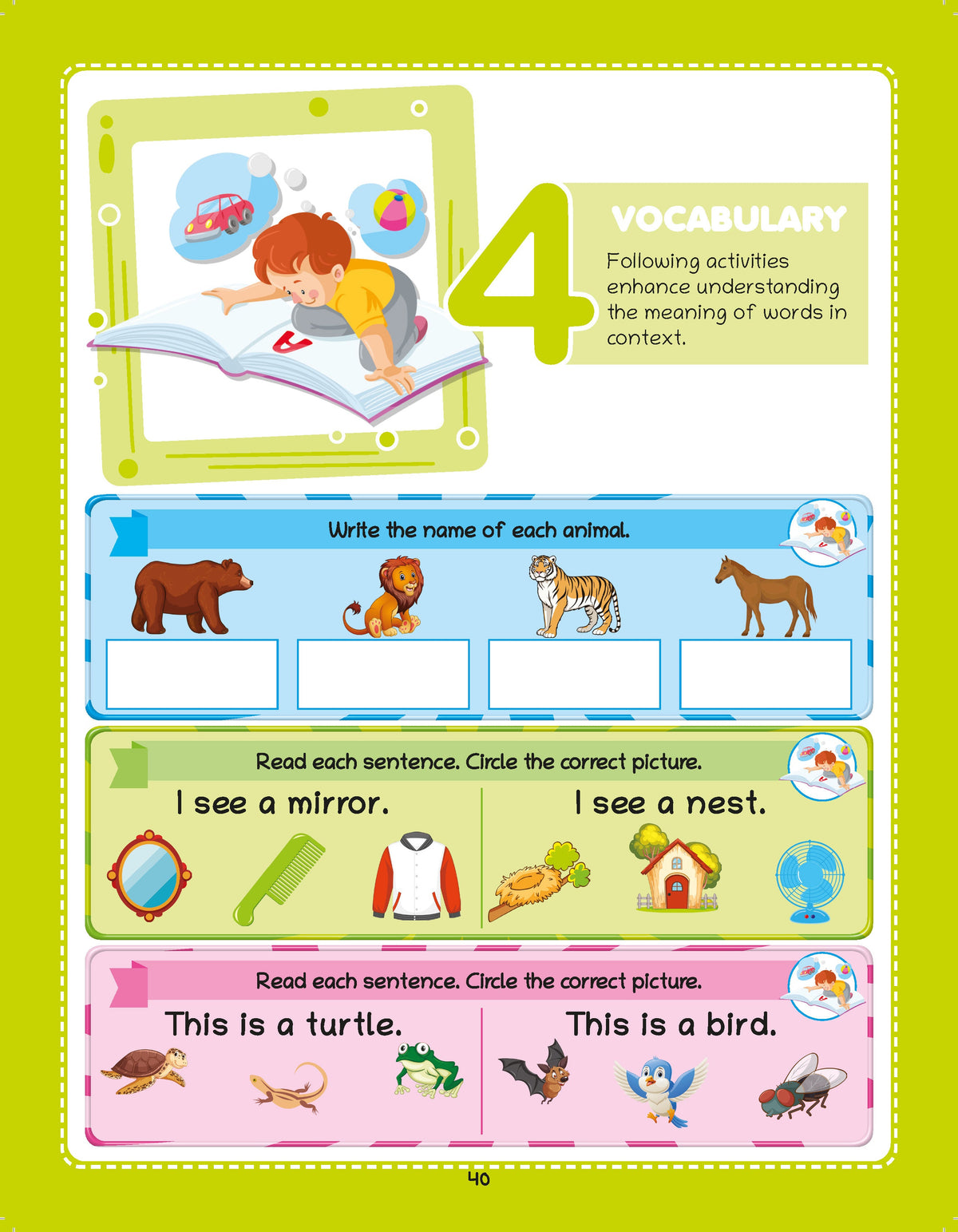 Lil Legends Brain, Maths & English Activity Book Set (3 Books) | 750+ Fun Exercises for Kids (Age 5+) | Tracing, Logical Thinking & Language Skills - Oswaal Books