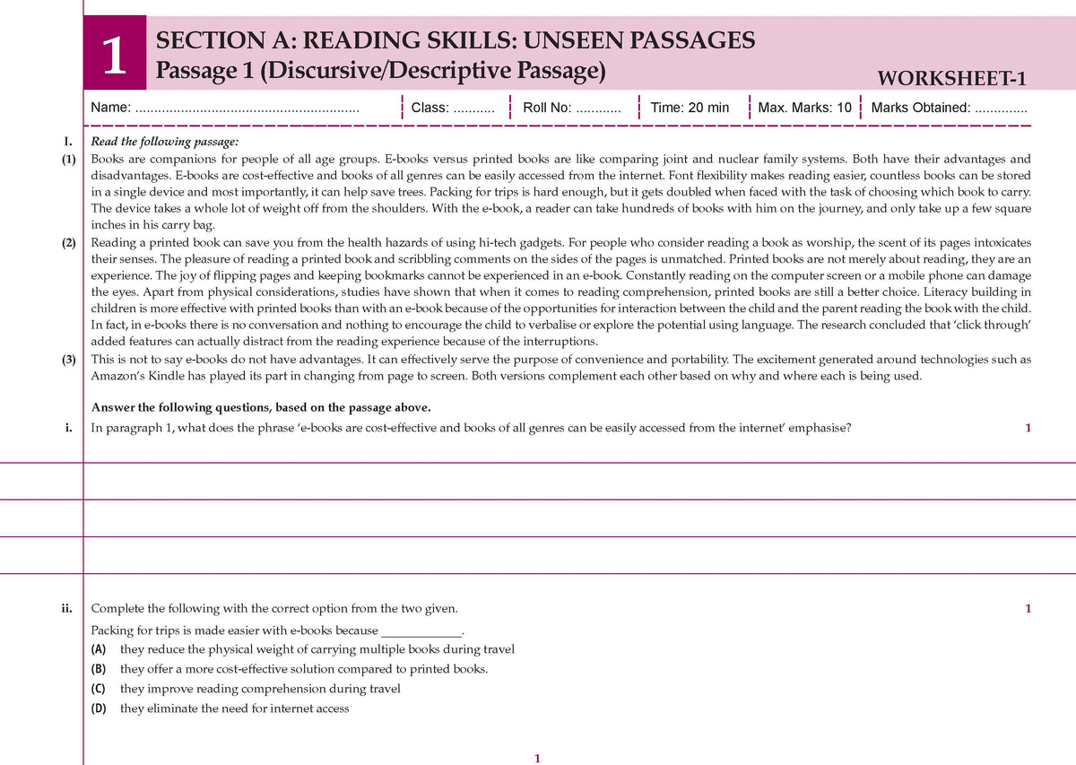 CBSE Workbook Class 9 English R1 | aligned with NCERT Kaveri | Perforated Worksheets for Practice with Competency Based questions | NEP 2020 + NCF-SE 2023 | 2027 Exam